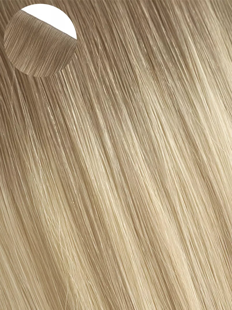 Natural Bronde Balayage Invisible Tape In Weft-100% Virgin Hair