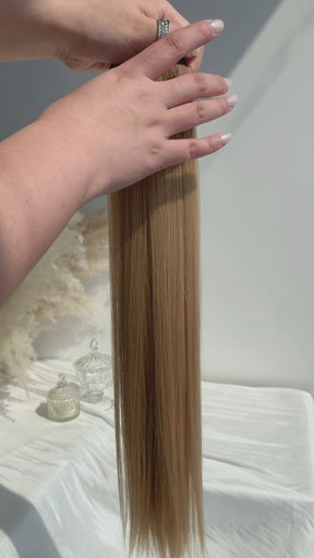 Rooted Beige Blonde Invisible Clip-Ins 18" (100g)