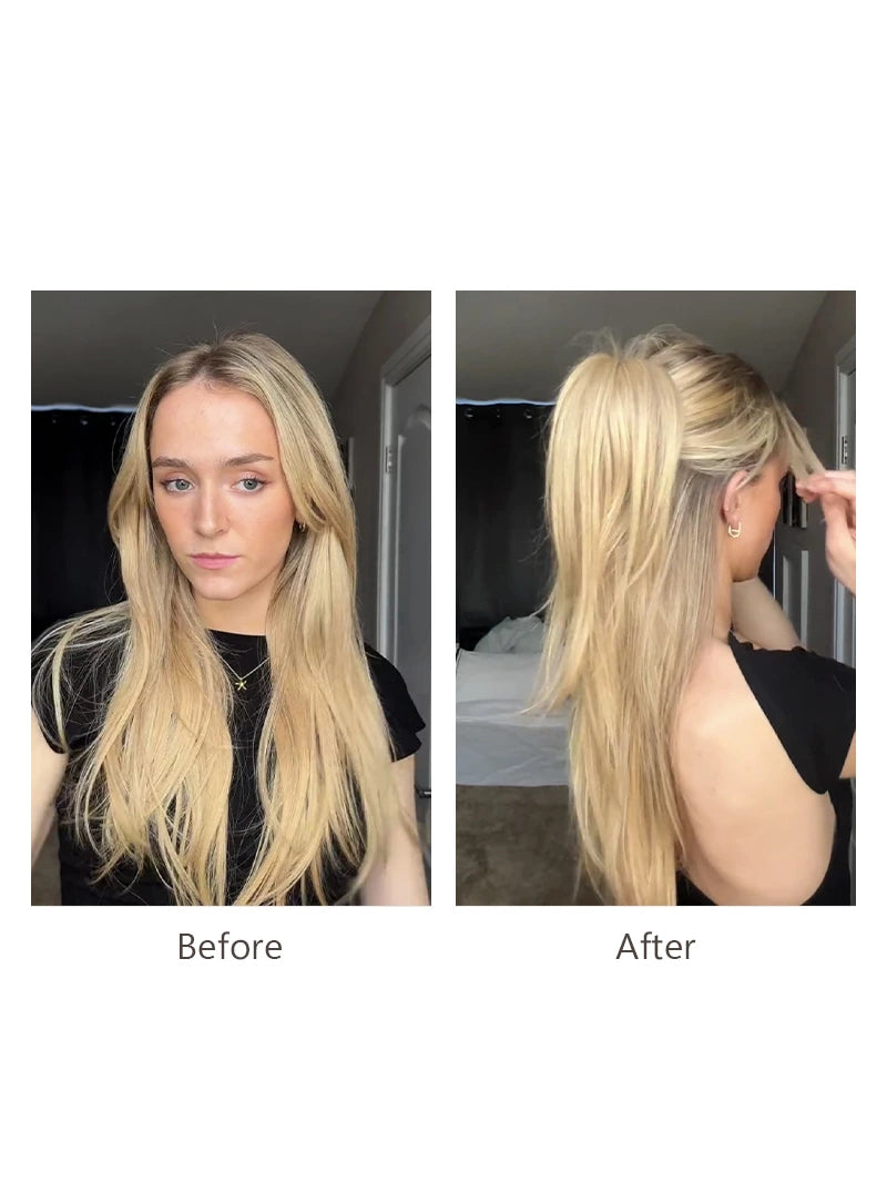 Rooted Buttercream Blonde Invisible Clip-Ins 22"(140g)